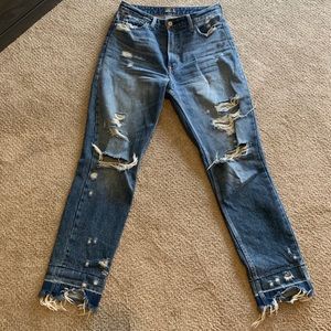 A&F Annie high rise girlfriend jeans 28L